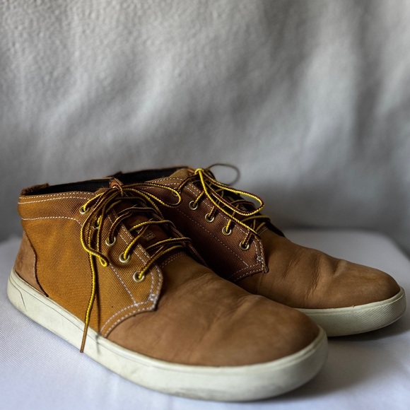 Timberland Size 9 Men’s Light Cognac Suede Shoes - Picture 2 of 14